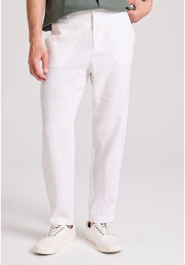Λινό casual chino παντελόνι