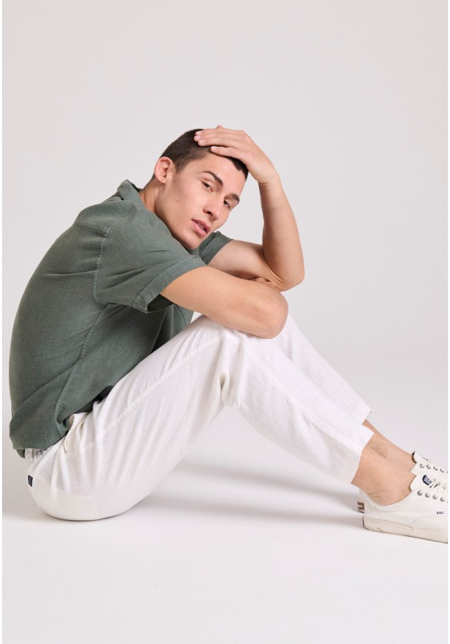 Λινό casual chino παντελόνι