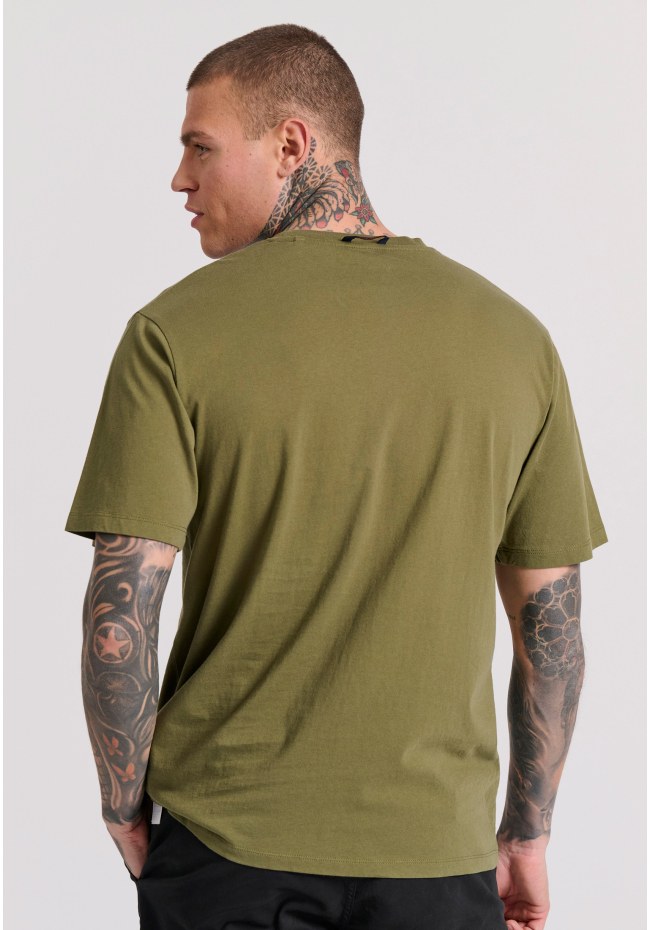 Relaxed fit t-shirt με τσέπη στο στήθος