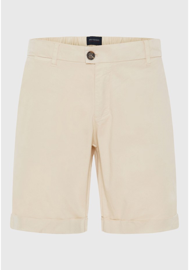 Garment dyed chino βερμούδα με ρεβέρ