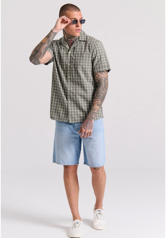Relaxed fit yarn dyed καρό πουκάμισο