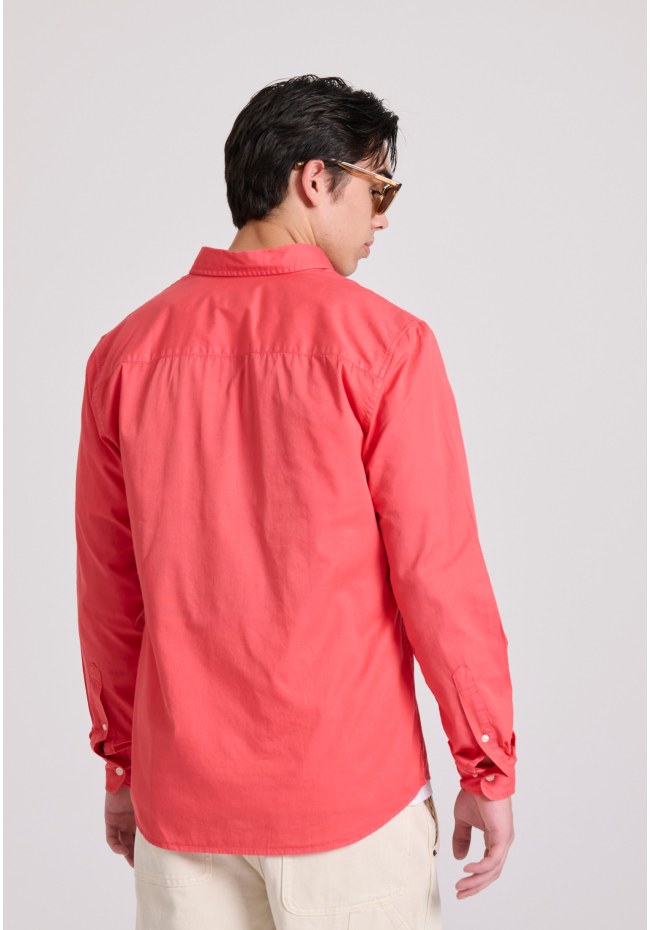 Ανδρικό βαμβακερό πουκάμισο garment dyed