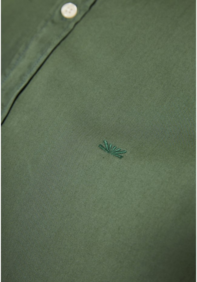Men's cotton shirt garment dyed