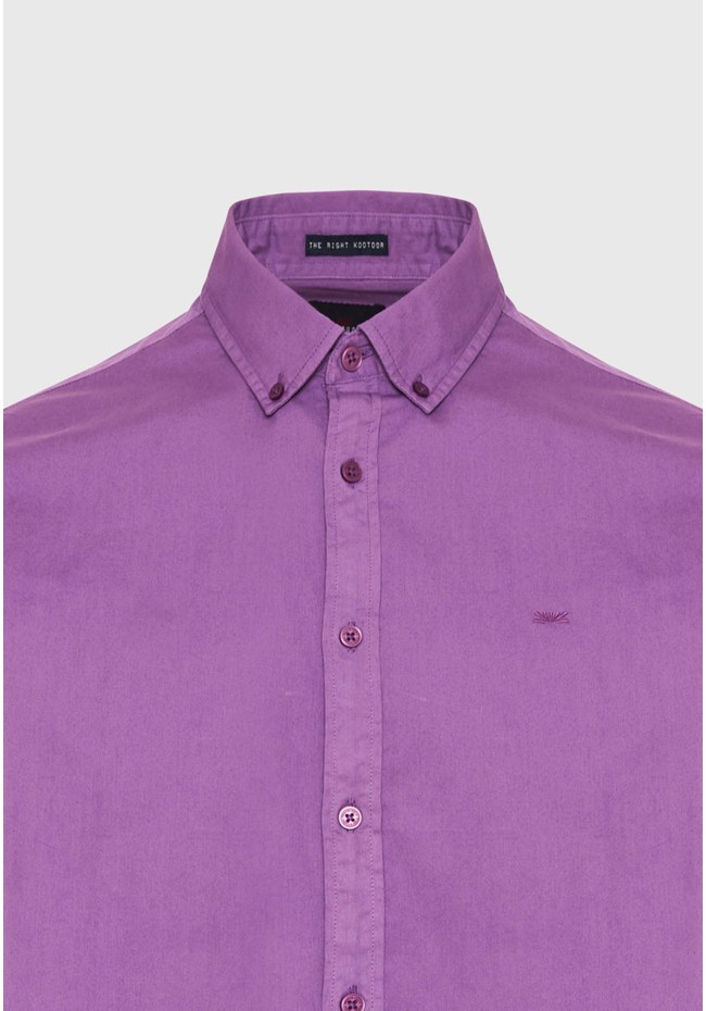Men's cotton shirt garment dyed