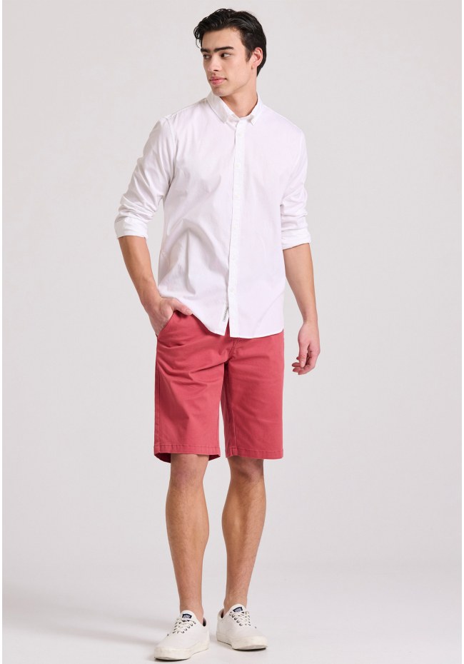 Men's cotton shirt garment dyed
