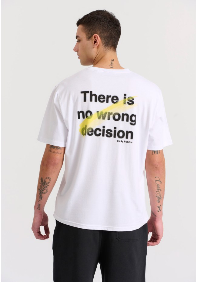 Relaxed fit t-shirt με brushed τύπωμα στην πλάτη