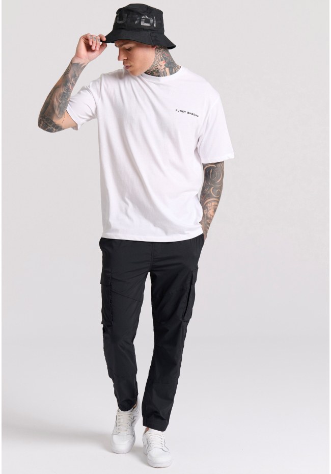 Relaxed fit t-shirt με embossed τύπωμα στην πλάτη