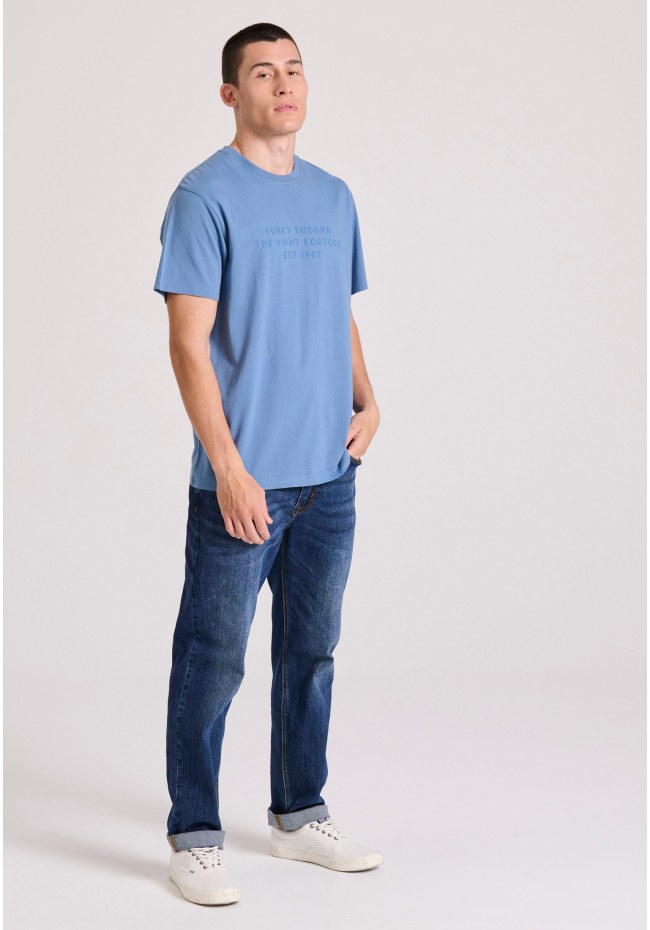 T-shirt με embossed τύπωμα στο στήθος