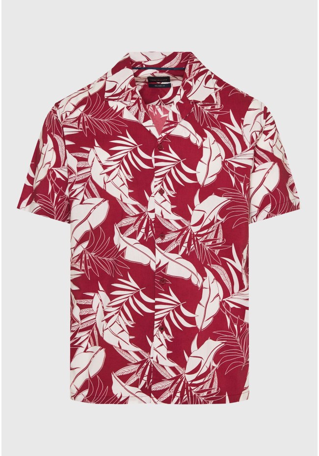 Short-sleeve resort shirt relaxed fit all over printed 