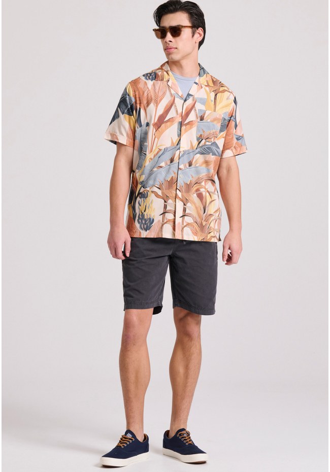 Relaxed fit resort πουκάμισο με all over τύπωμα
