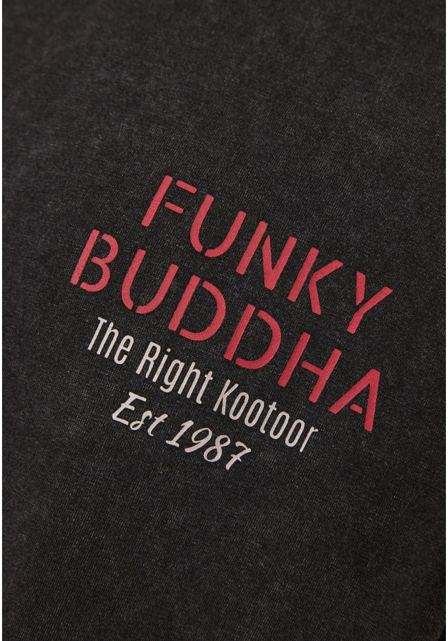 Relaxed fit garment dyed t-shirt με τύπωμα στη πλάτη