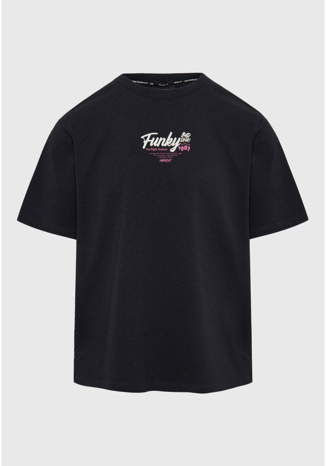 Relaxed fit t-shirt με surf τύπωμα στην πλάτη