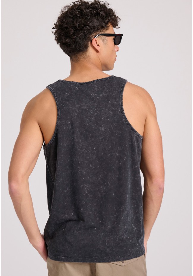 Garment dyed tank top με τύπωμα