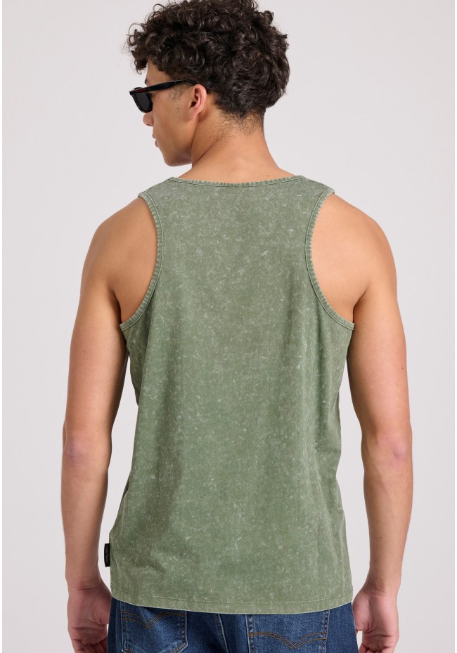 Garment dyed tank top με τύπωμα
