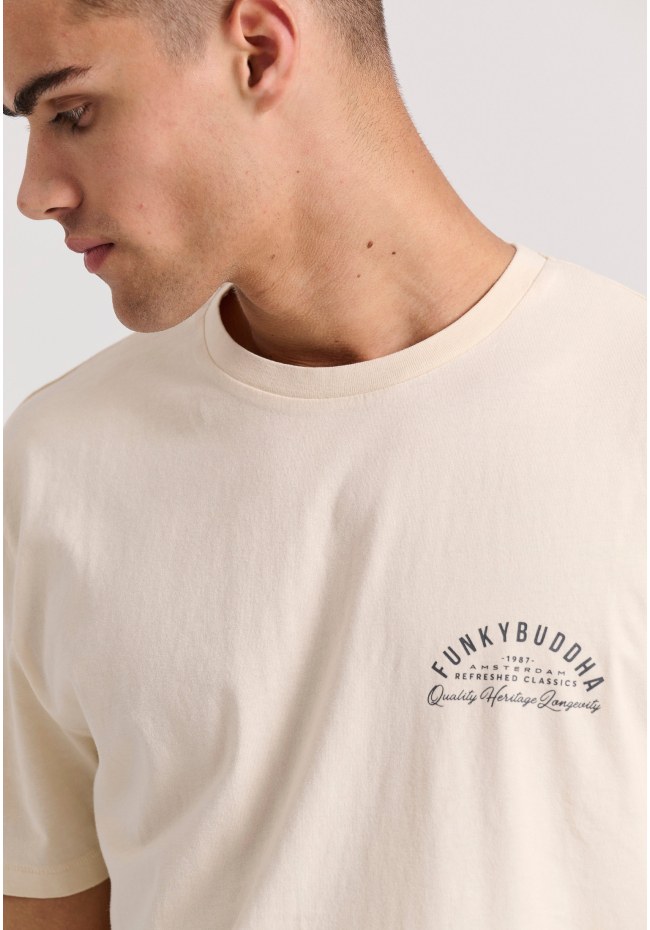 T-shirt με retro τύπωμα στο στήθος