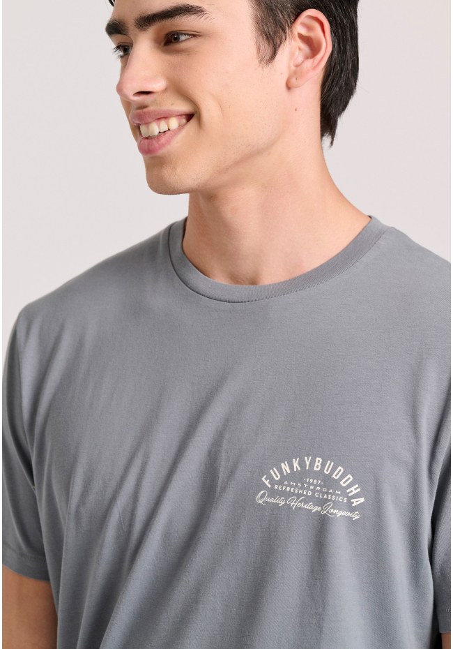 T-shirt με retro τύπωμα στο στήθος