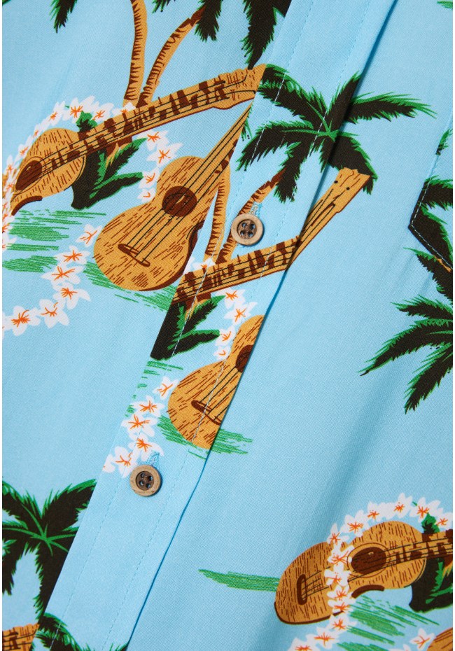 Relaxed fit resort rayon shirt