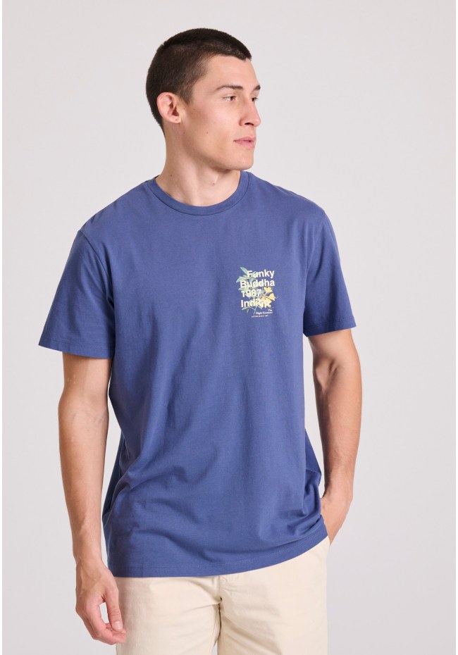 T-shirt with floral frame print on the back