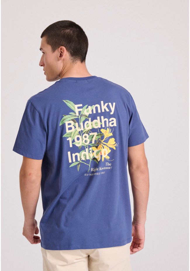 T-shirt with floral frame print on the back