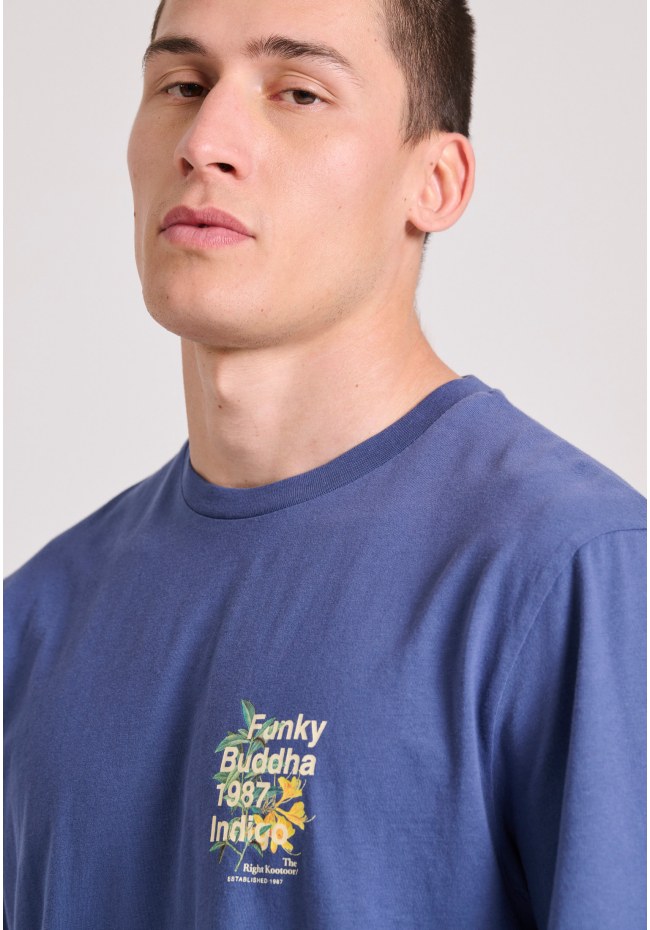 T-shirt with floral frame print on the back