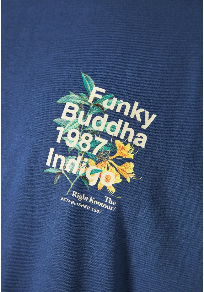 T-shirt with floral frame print on the back