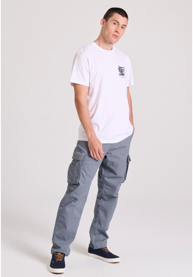 T-shirt με floral frame τύπωμα στην πλάτη