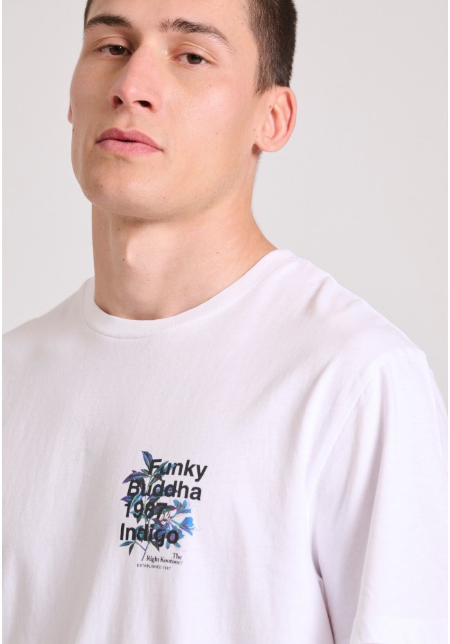 T-shirt με floral frame τύπωμα στην πλάτη