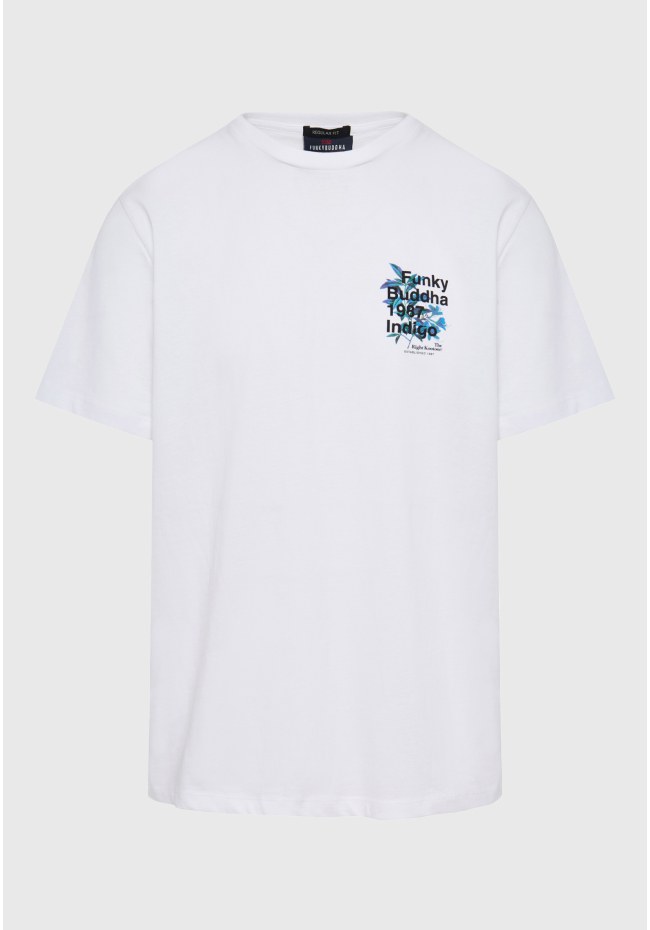 T-shirt με floral frame τύπωμα στην πλάτη