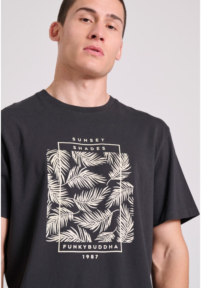 T-shirt με botanic frame τύπωμα