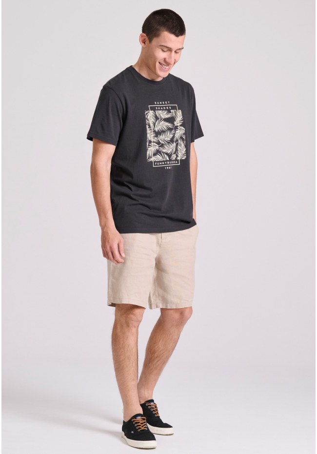T-shirt με botanic frame τύπωμα
