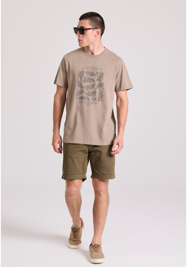 T-shirt με botanic frame τύπωμα