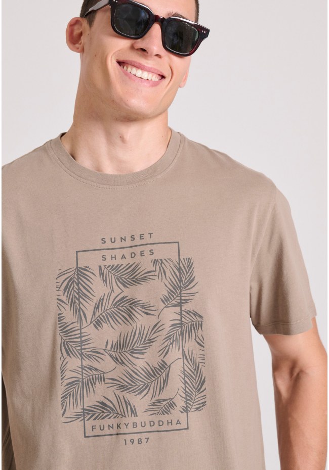 T-shirt με botanic frame τύπωμα