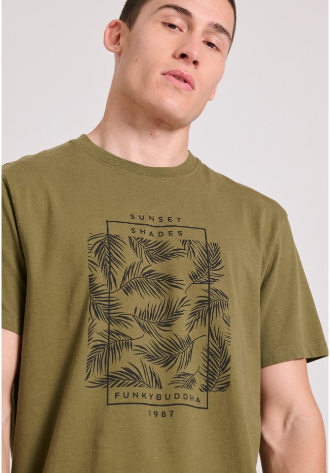 Botanic frame printed t-shirt