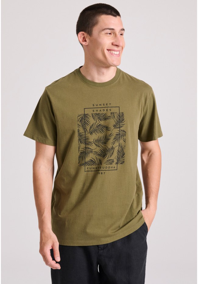 Botanic frame printed t-shirt