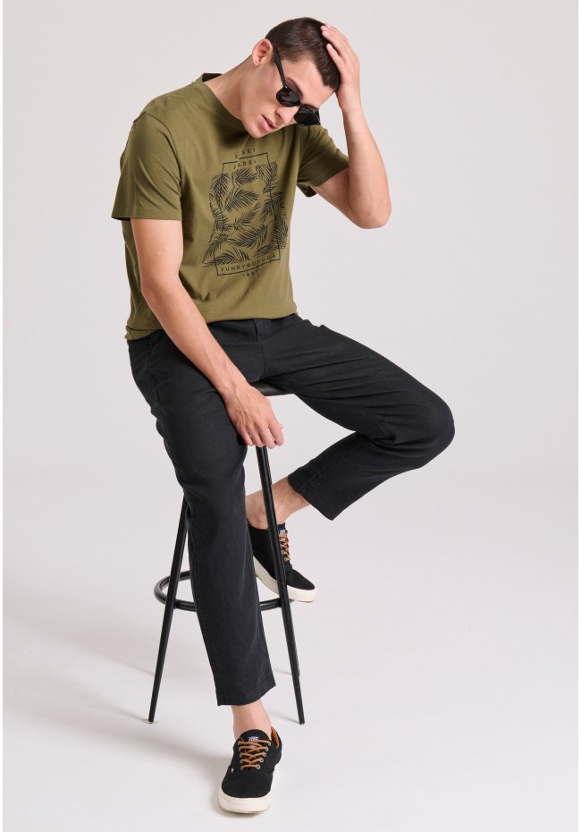 Botanic frame printed t-shirt