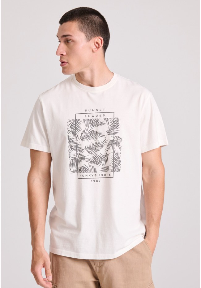 Botanic frame printed t-shirt