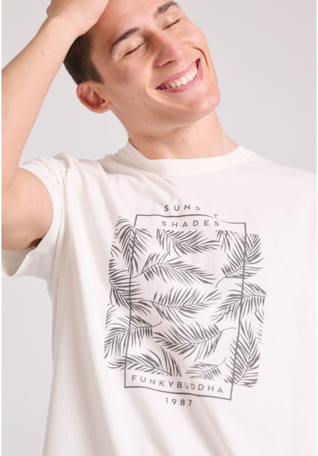 Botanic frame printed t-shirt