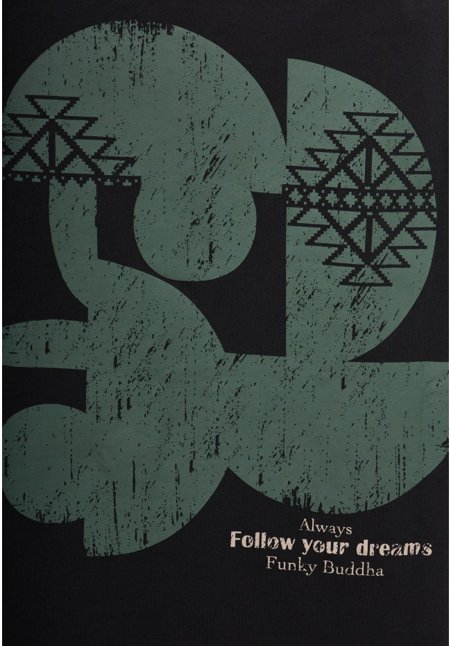 Relaxed fit t-shirt με abstract τύπωμα από οργανικό βαμβάκι