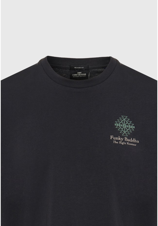 Relaxed fit t-shirt με abstract τύπωμα από οργανικό βαμβάκι