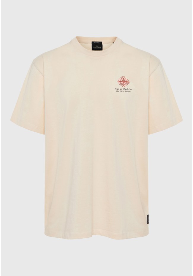 Relaxed fit t-shirt με abstract τύπωμα από οργανικό βαμβάκι