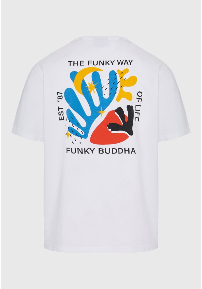 Relaxed fit t-shirt με abstract τύπωμα στην πλάτη