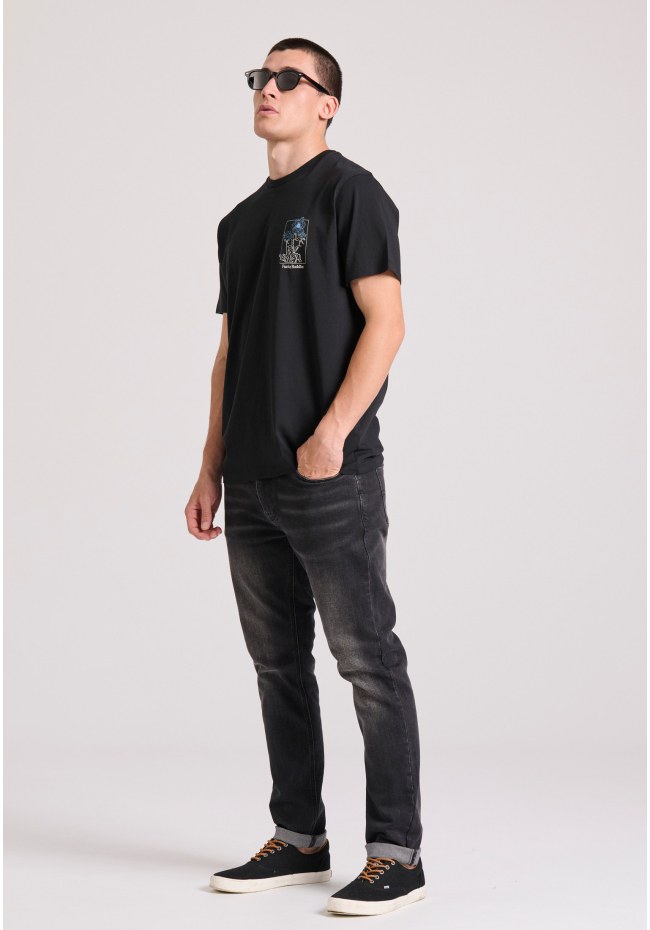 Slim tapered fit τζιν παντελόνι με whisker details