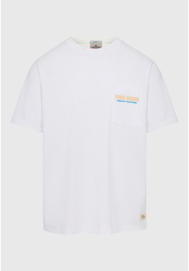 T-shirt με tropical τύπωμα από οργανικό βαμβάκι