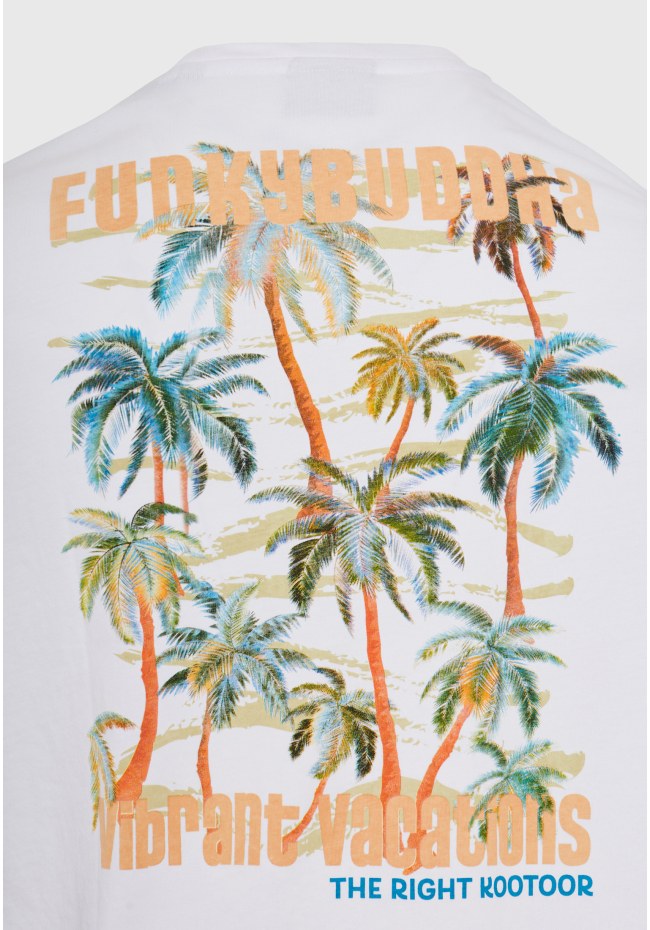 T-shirt με tropical τύπωμα από οργανικό βαμβάκι