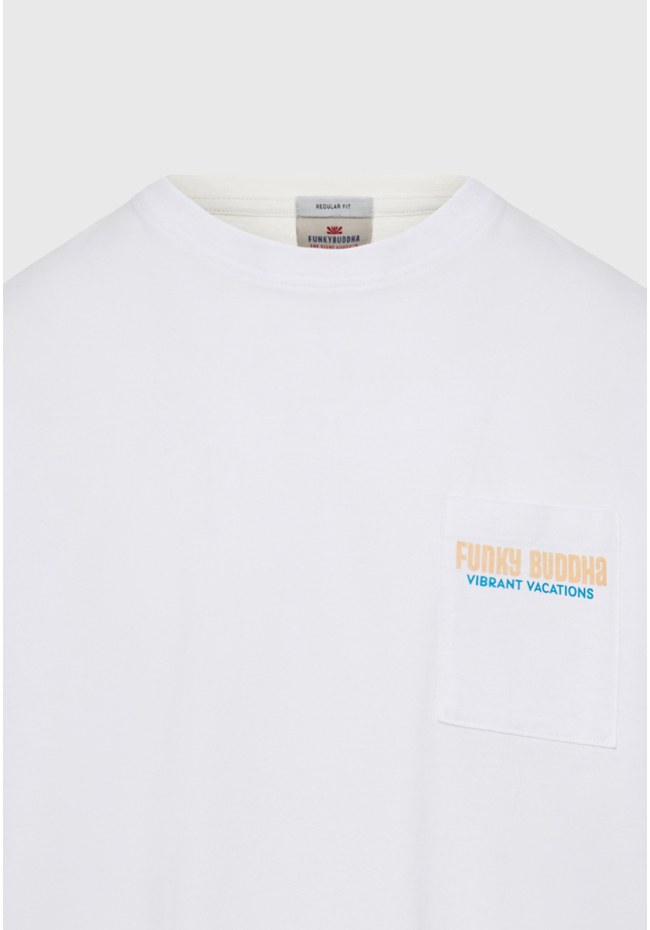 T-shirt με tropical τύπωμα από οργανικό βαμβάκι