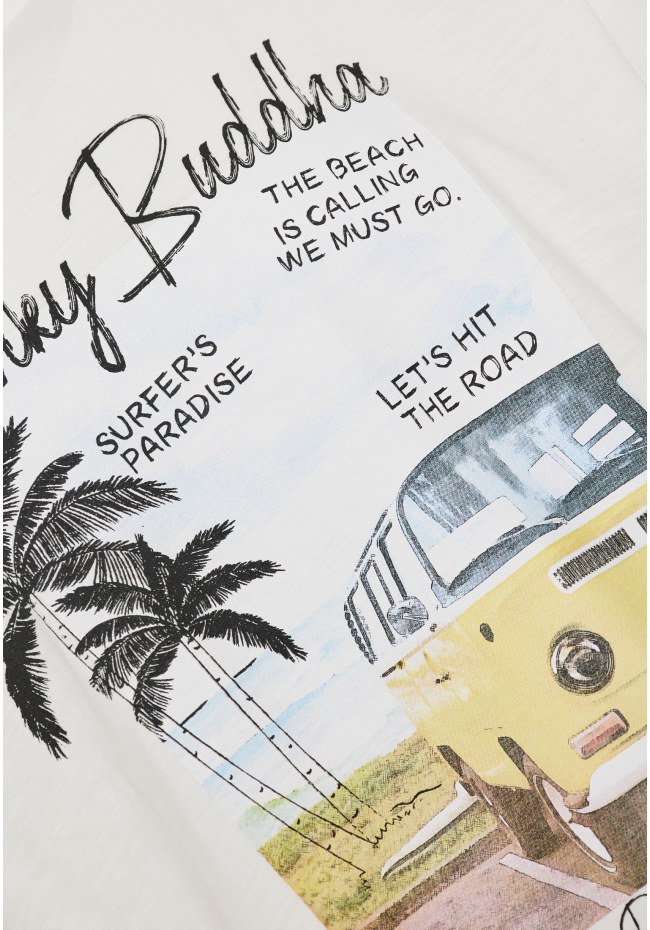 T-shirt με τύπωμα σε vintage look