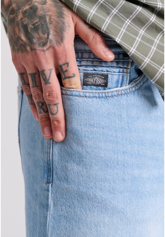 Comfort fit ανδρική τζιν βερμούδα
