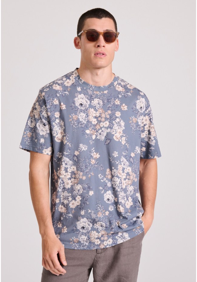 Relaxed fit t-shirt με all over τύπωμα