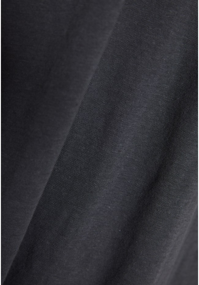 Relaxed fit linen blend μονόχρωμο t-shirt