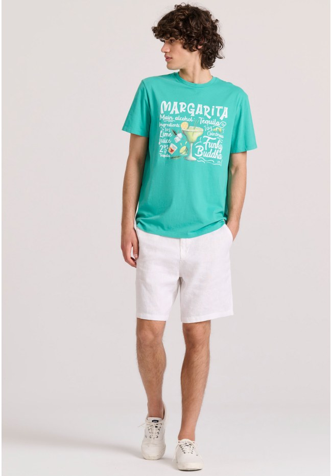 T-shirt με vintage coctail τύπωμα